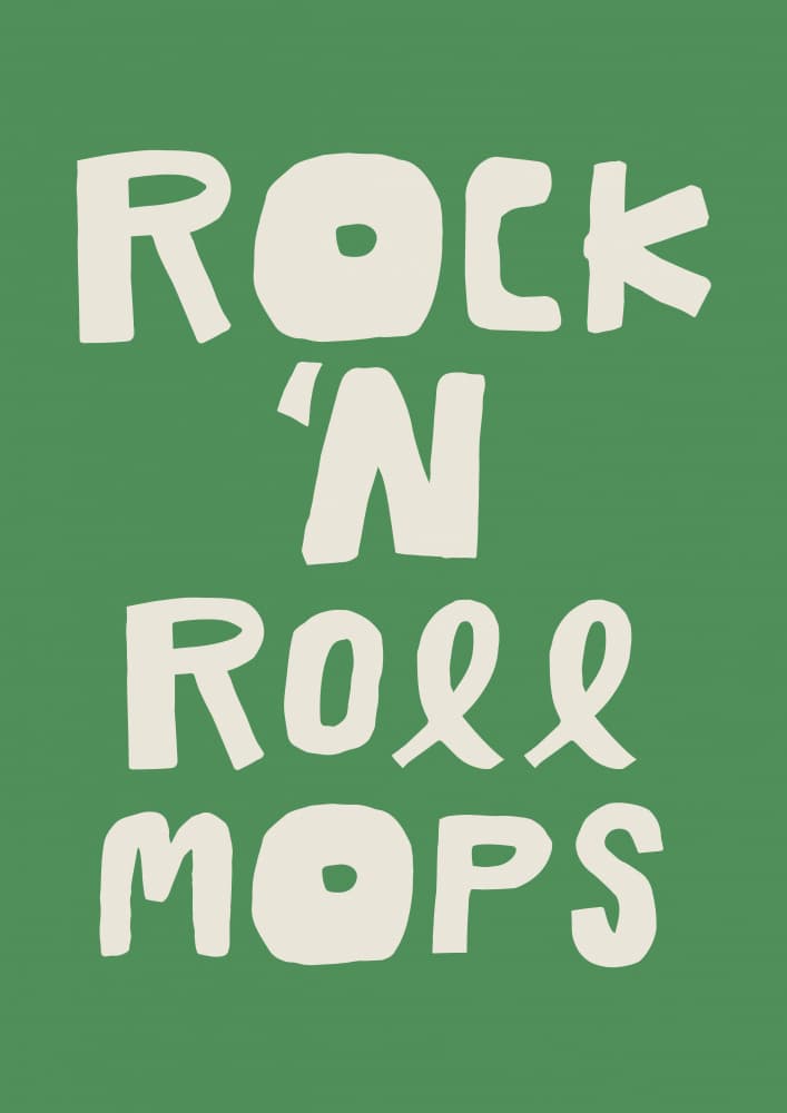 Rock n rollmops(green) by Treechild — canvas wall art