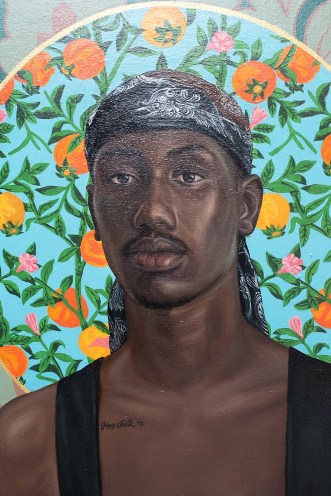 Man Under Golden Halo by Damilare Jamiu — canvas wall art