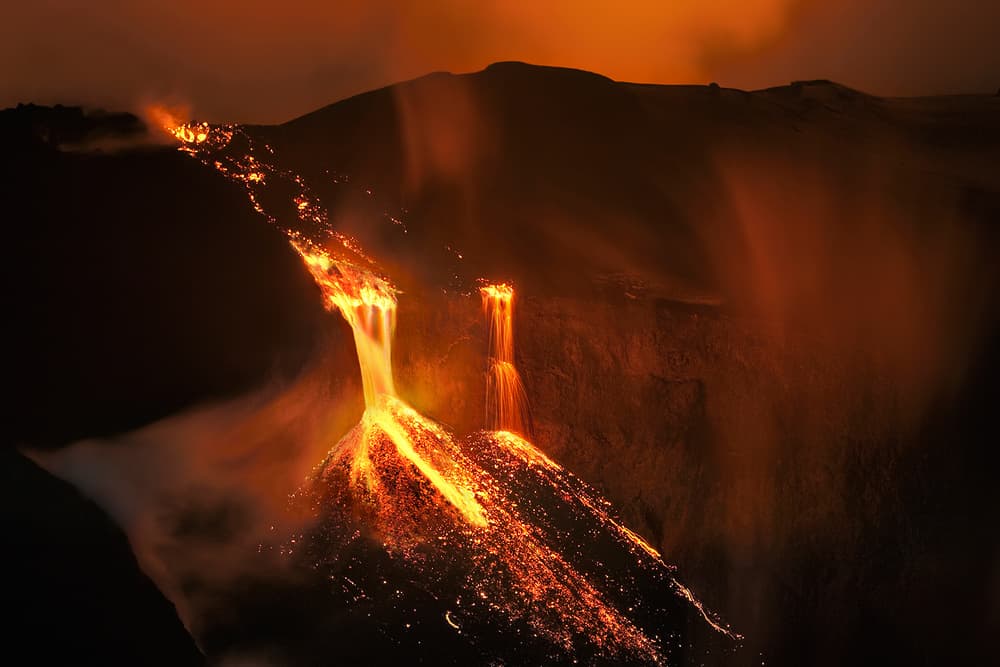 Molten Lava Falls by Bragi Ingibergsson - BRIN — canvas wall art