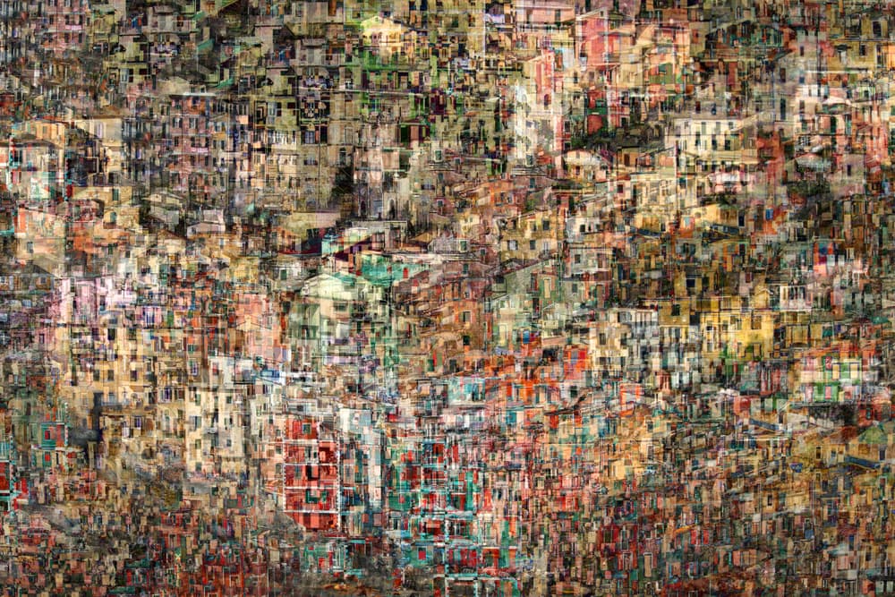 Vibrant Urban Tapestry by Hans-Wolfgang Hawerkamp — canvas wall art