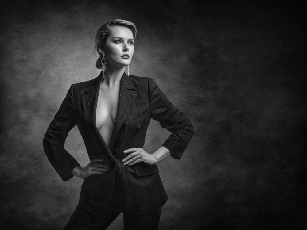 Power Suit Woman by Luc Stalmans — canvas wall art