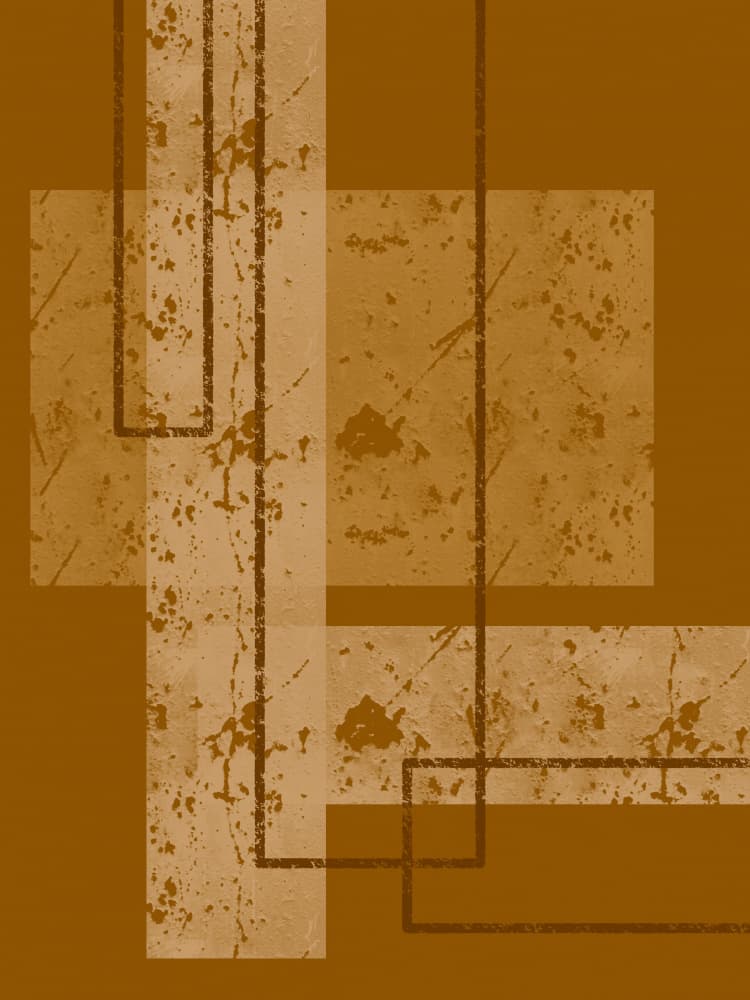 Earthy Abstract Geometry by Yuli Saputra — canvas wall art