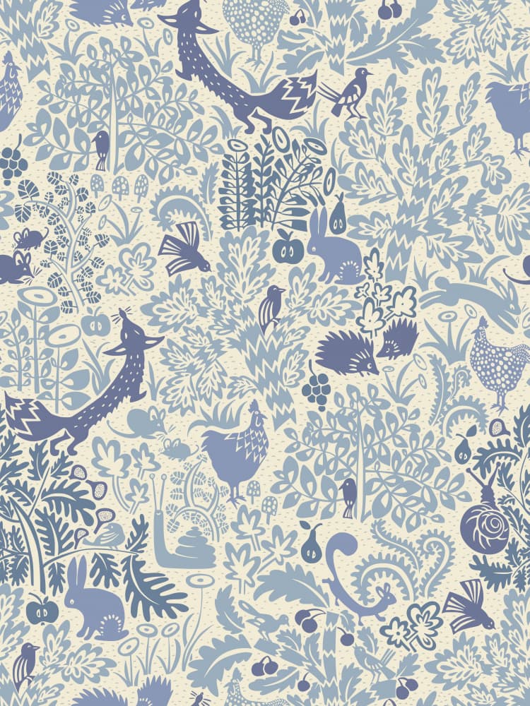 Whimsical Woodland Pattern by Annick — canvas wall art