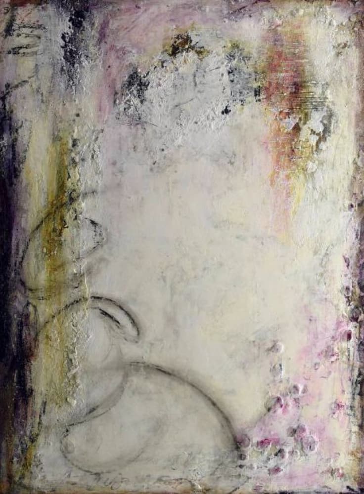 Dreamy White Texture by Deb Chaney — canvas wall art