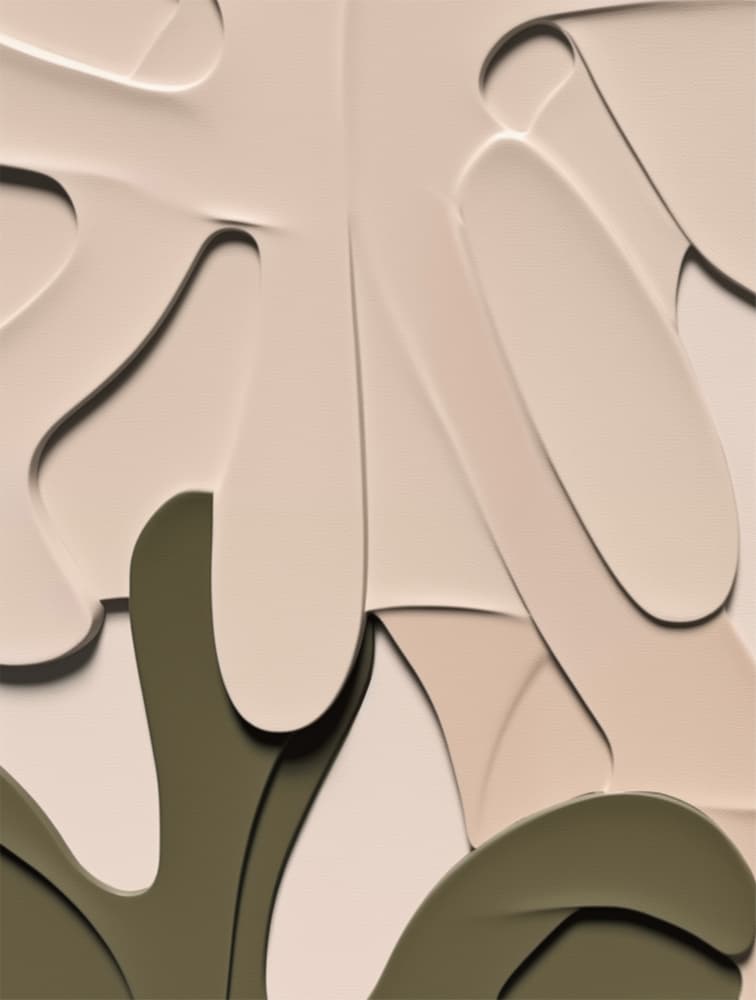 Organic Layered Forms by Alma — canvas wall art