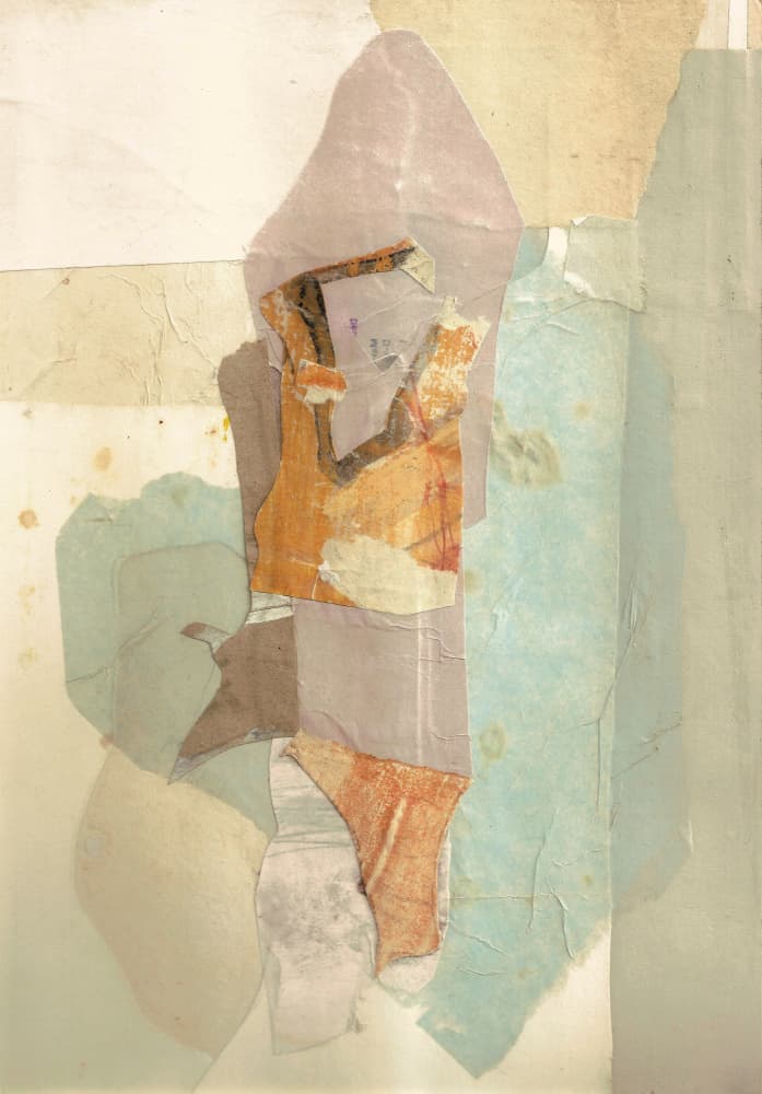 Muted Abstract Collage by Ute Rathmann — canvas wall art