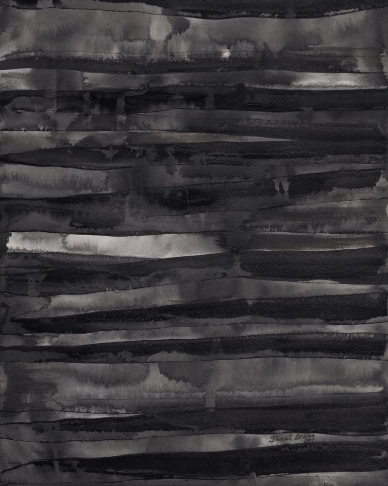 Dark Abstract Stripes by Janel Bragg — canvas wall art