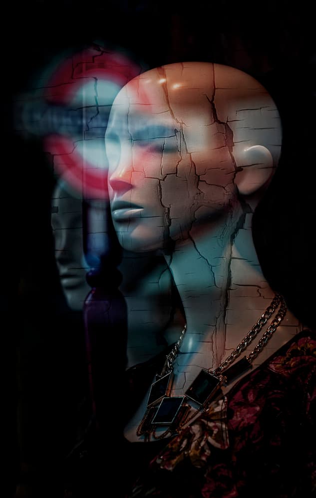 Elegant Cracked Mannequin by Chris Hamilton — canvas wall art