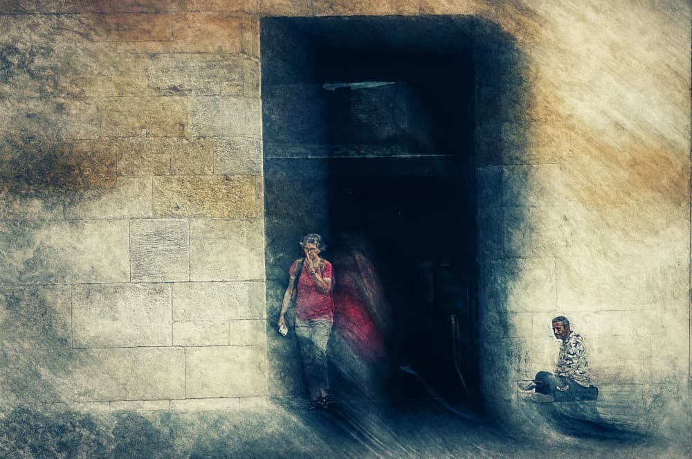 Urban Shadow Passage by Jan van der Linden — canvas wall art