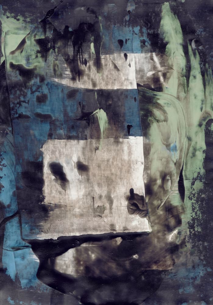Modern Blue Green Layers by Annick — canvas wall art