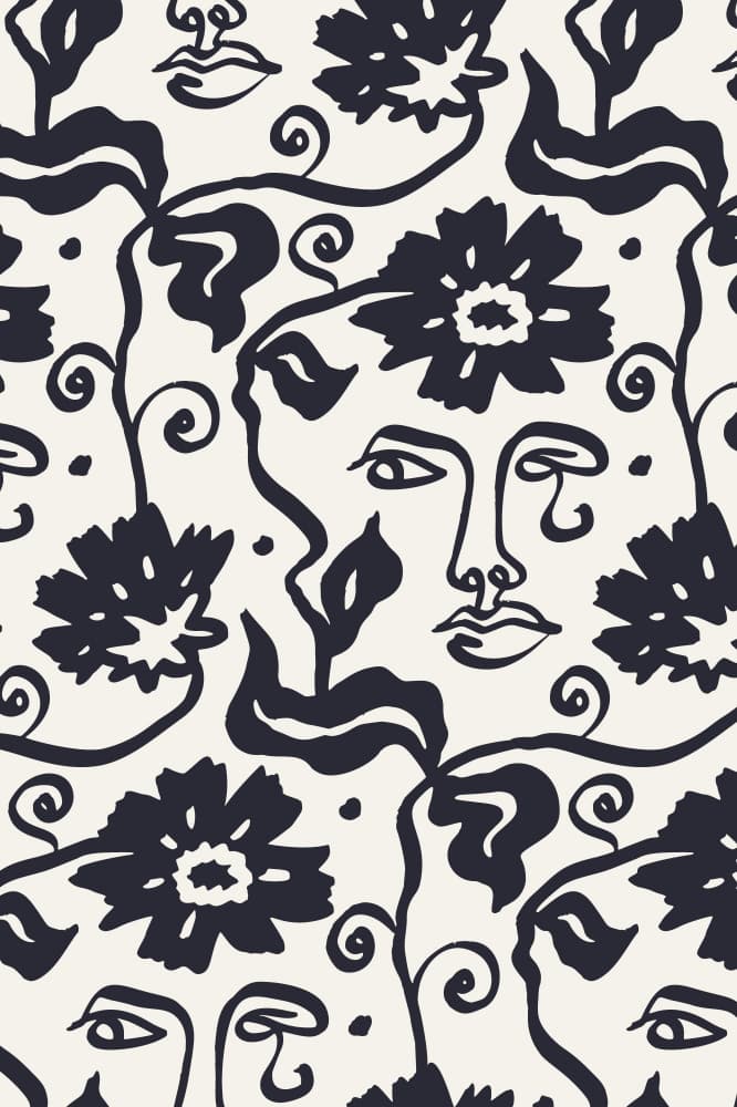 Abstract Faces Bloom by Anna Rose — canvas wall art