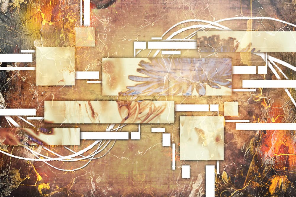 Faded Floral Collage by Rafal Kulik — canvas wall art