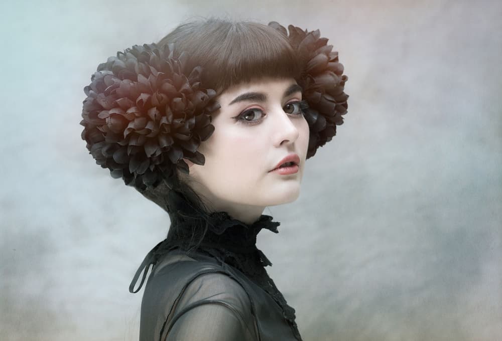 Dark Floral Portrait by kenp — canvas wall art