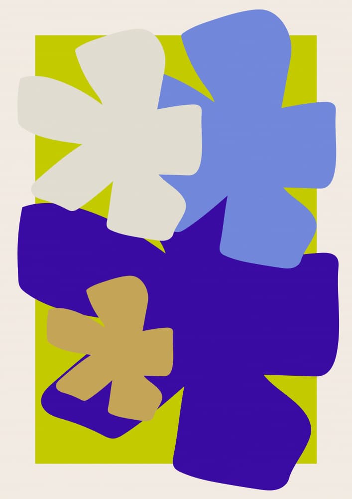 Vibrant Abstract Forms by RS LAB STUDIO — canvas wall art