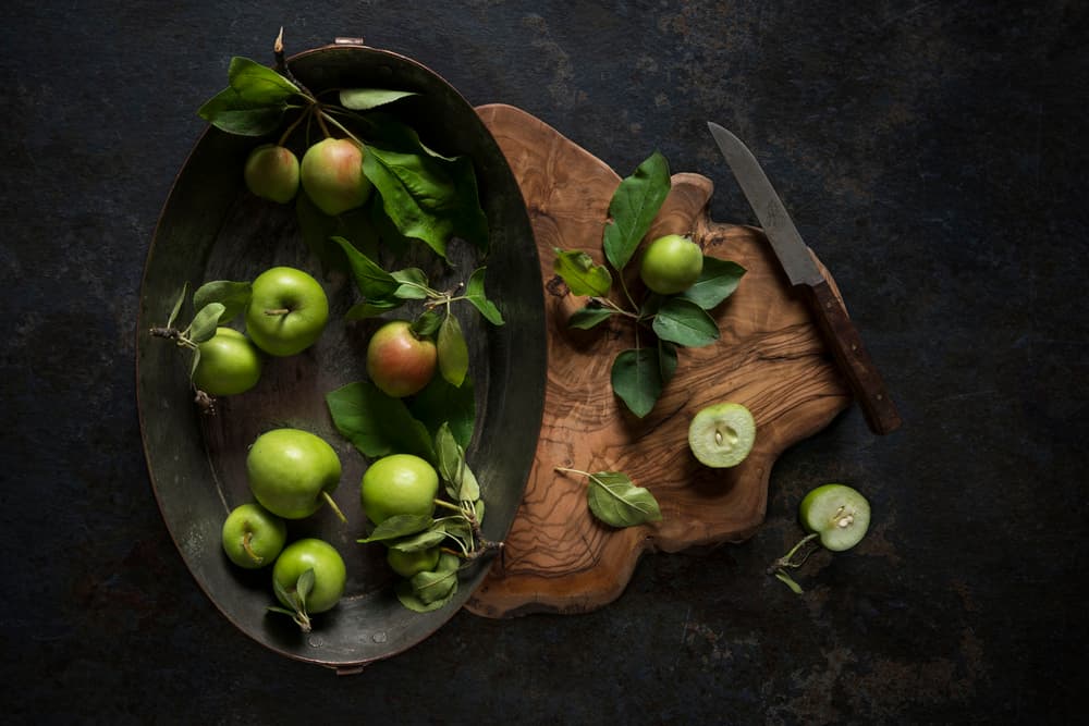 Fresh Green Apples by Diana Popescu — canvas wall art