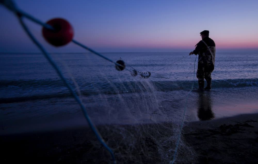 Fisherman at Dusk by Ozan AKTAS — canvas wall art