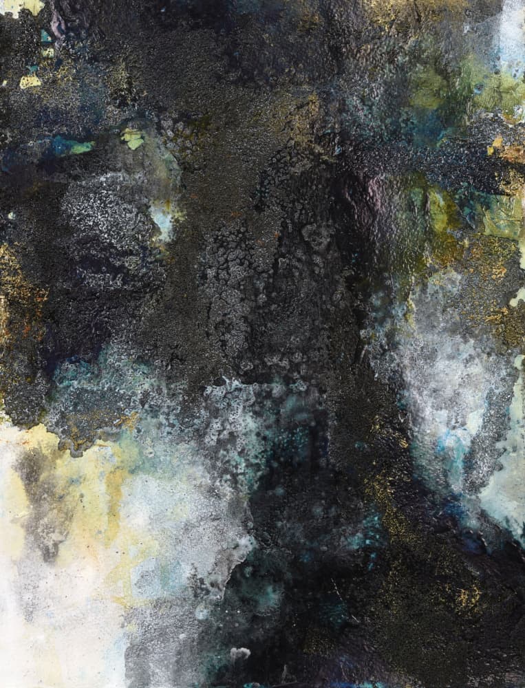 Dark Gold Patina Abstract by Deb Chaney — canvas wall art
