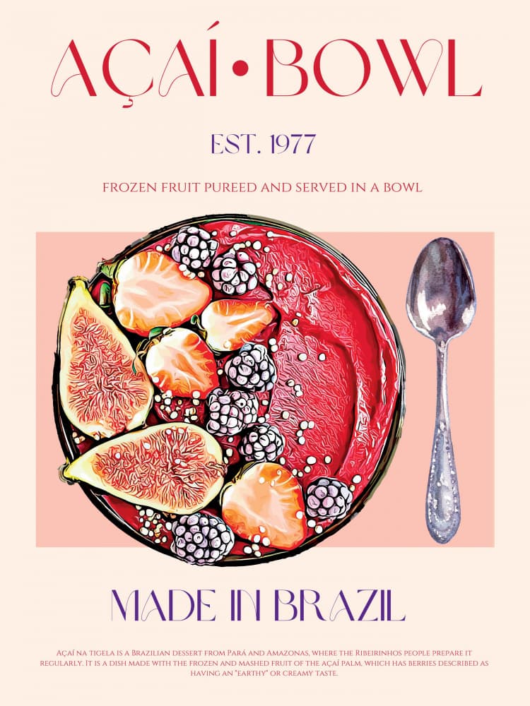 Brazilian Açaí Bowl by Nazma Khokhar — canvas wall art