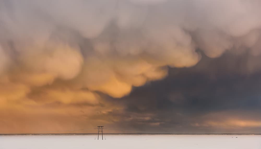 Ominous Orange Sky by 李从军 / Austin Li — canvas wall art