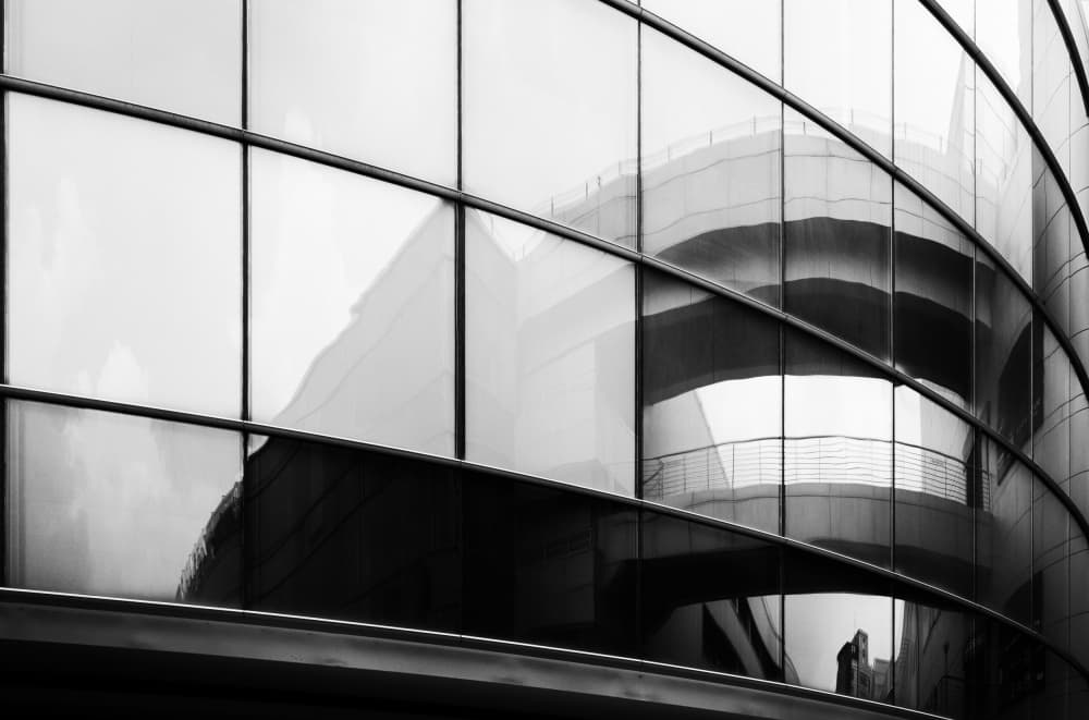 Urban Glass Reflections by Swen MUN — canvas wall art