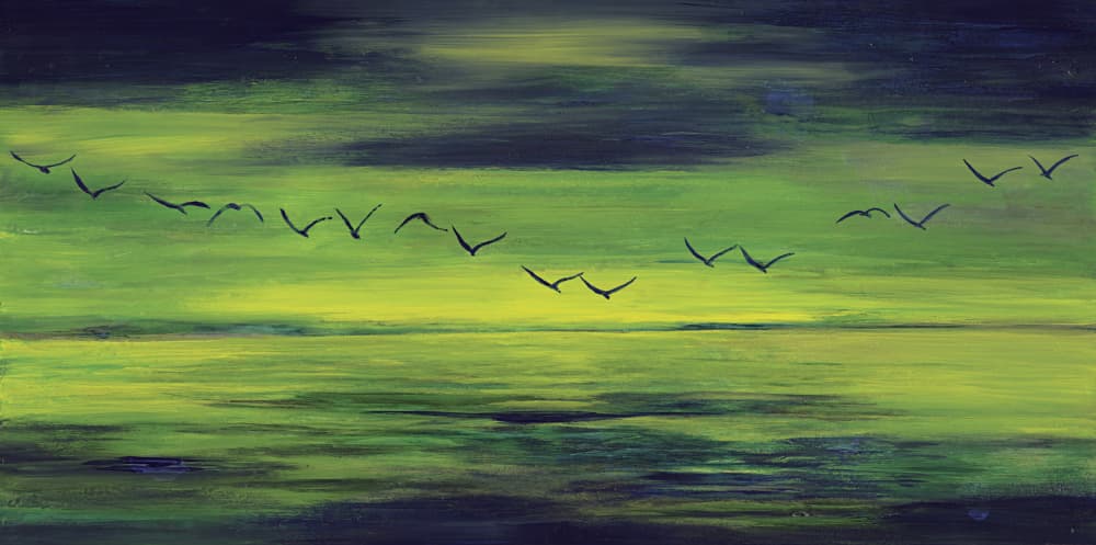 Serene Green Flight by RodMacIver — canvas wall art
