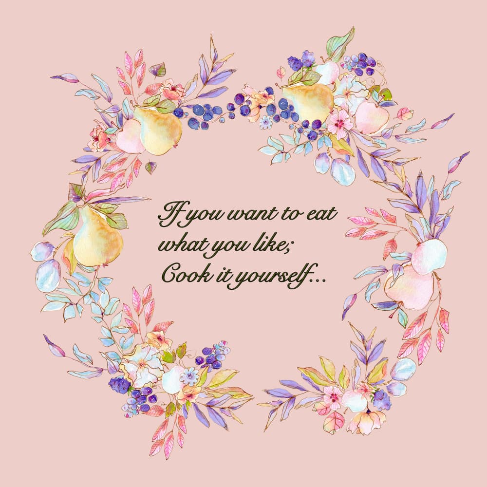 Wreath Kitchen Wisdom by Bilge Paksoylu — canvas wall art
