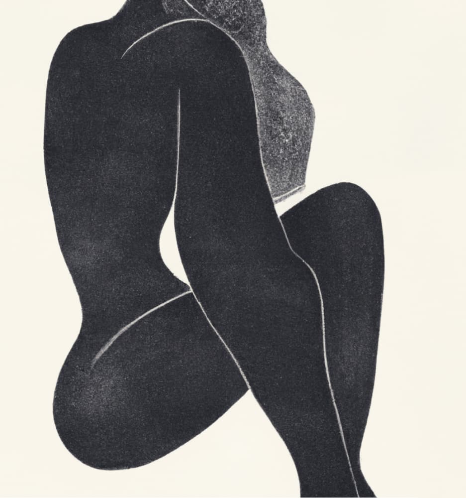 Minimalist Sitting Figure by The Printable Studio — canvas wall art