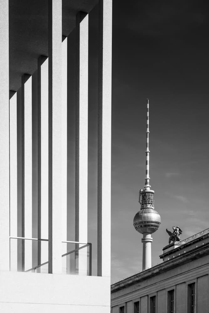 Berlin Tower Geometry by Melanie Viola — canvas wall art