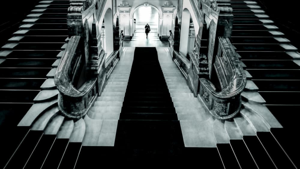 Grand Staircase Solitude by Martin Steeb — canvas wall art