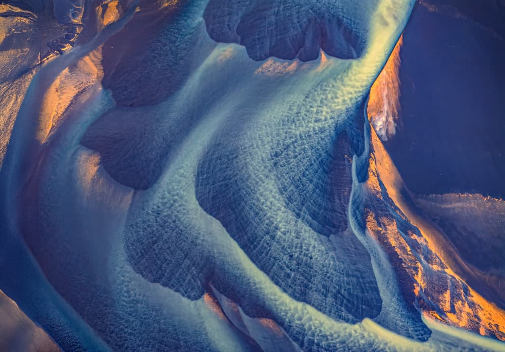 Glacial River Channels by Yuan Su — canvas wall art