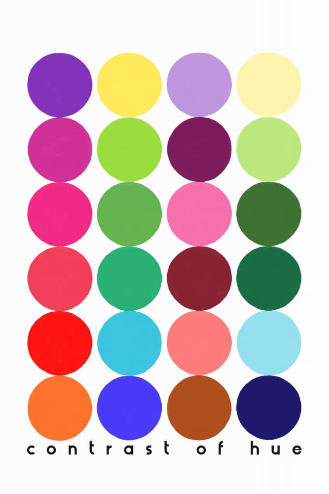 Vibrant Hue Circles by Rosana Laiz Blursbyai — canvas wall art