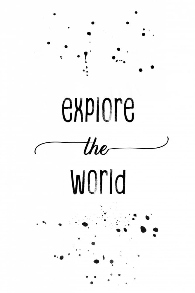 Explore The World Quote by Melanie Viola — canvas wall art