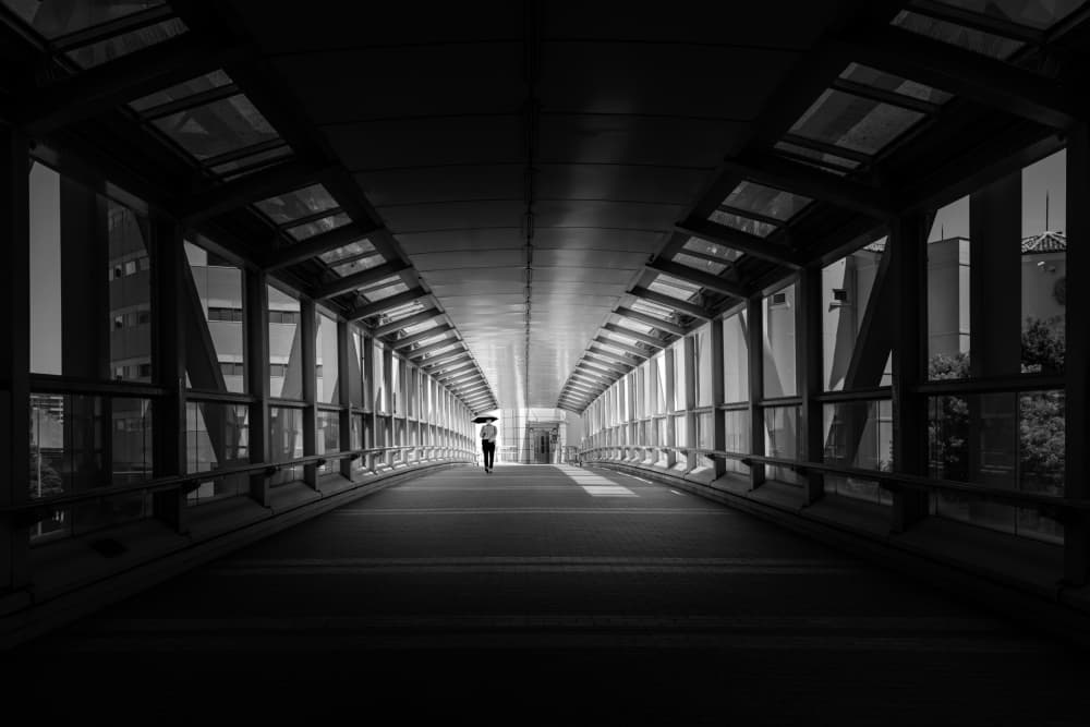Solitary Walkway Light by Eiji Yamamoto — canvas wall art