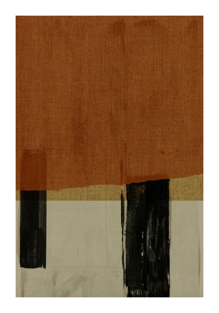 Terracotta Abstract Forms by cartissi — canvas wall art