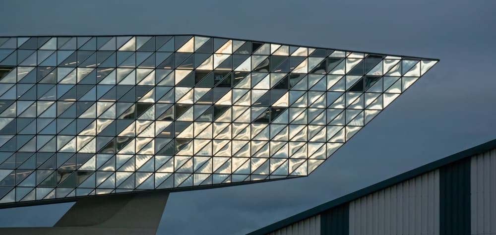 Geometric Glass Facade by Lus Joosten — canvas wall art