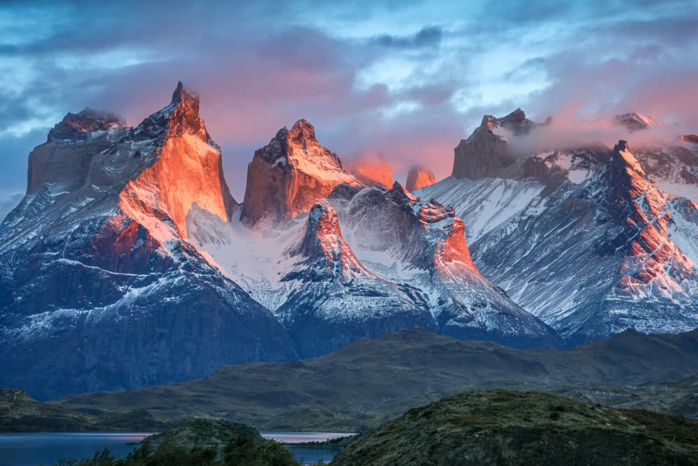 Patagonia Mountain Sunrise by Mark Strom — canvas wall art
