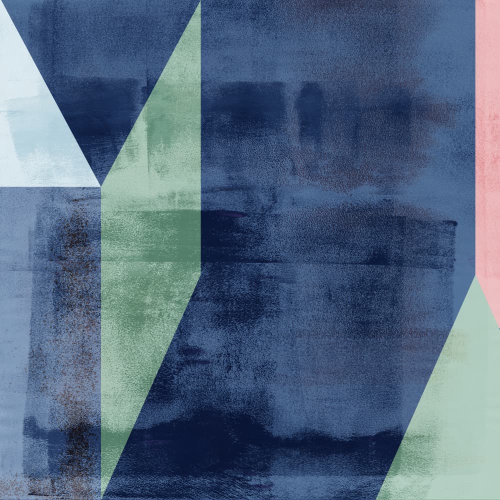 Geometric Blue Serenity by Dina Dankers — canvas wall art