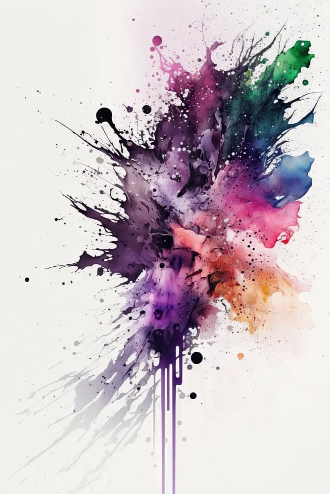 Vibrant Watercolor Burst by Mauro — canvas wall art