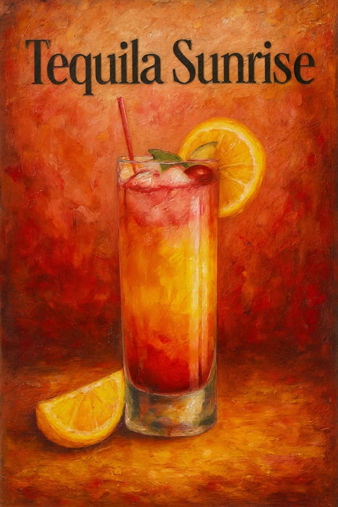 Vibrant Tequila Sunrise by HUGO — canvas wall art