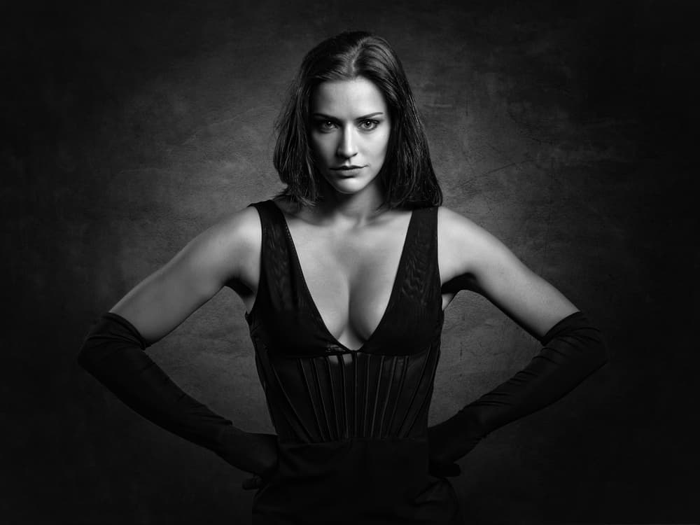 Powerful Woman Portrait by Luc Stalmans — canvas wall art