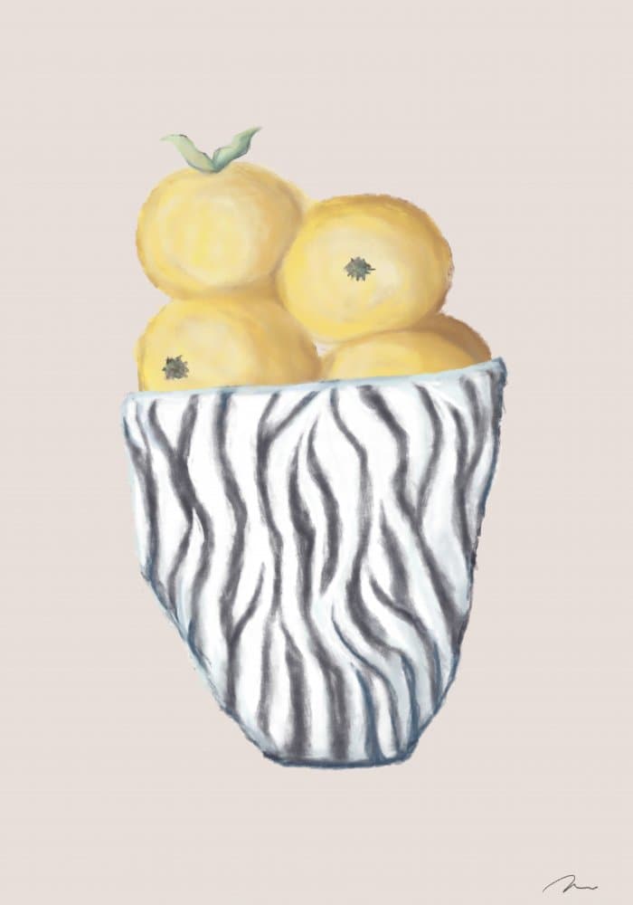 Zebra Stripe Citrus by Pictufy Studio II — canvas wall art