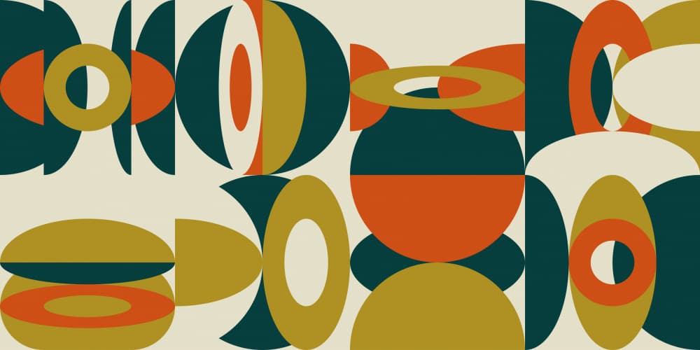 Midcentury Modern Shapes by Dina Dankers — canvas wall art