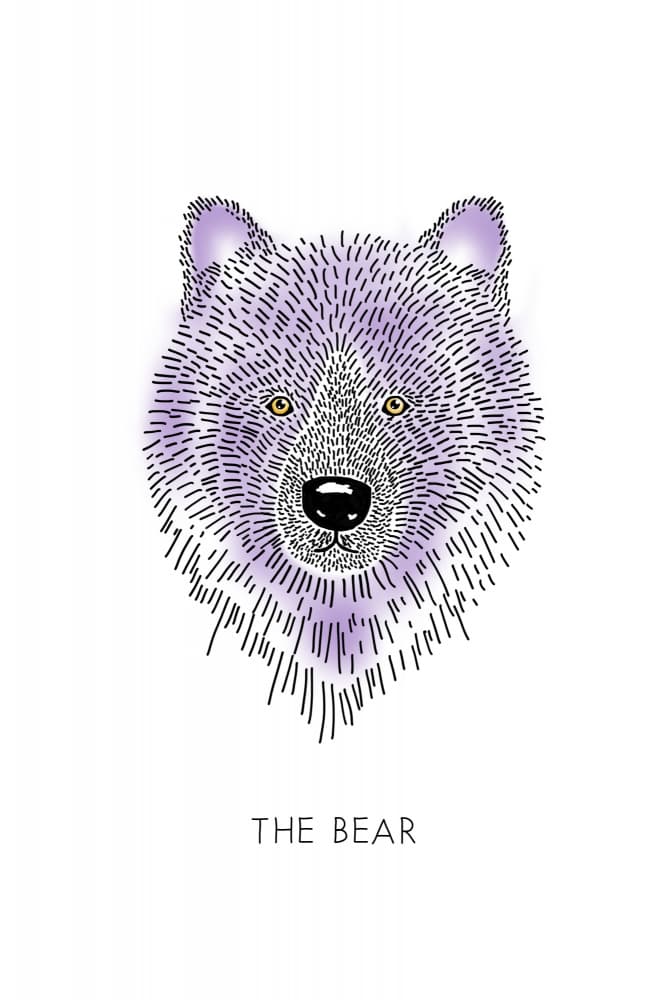 The Purple Bear by Alexandra Weise — canvas wall art