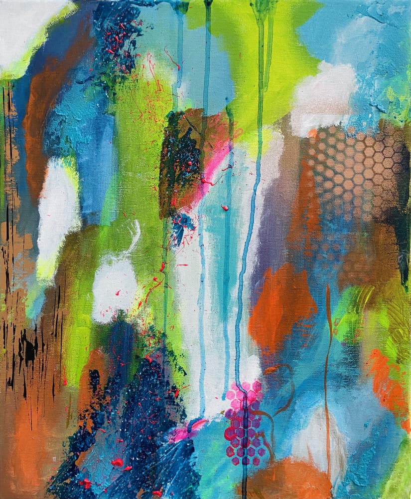 Vibrant Abstract Flow by Irene Chua — canvas wall art