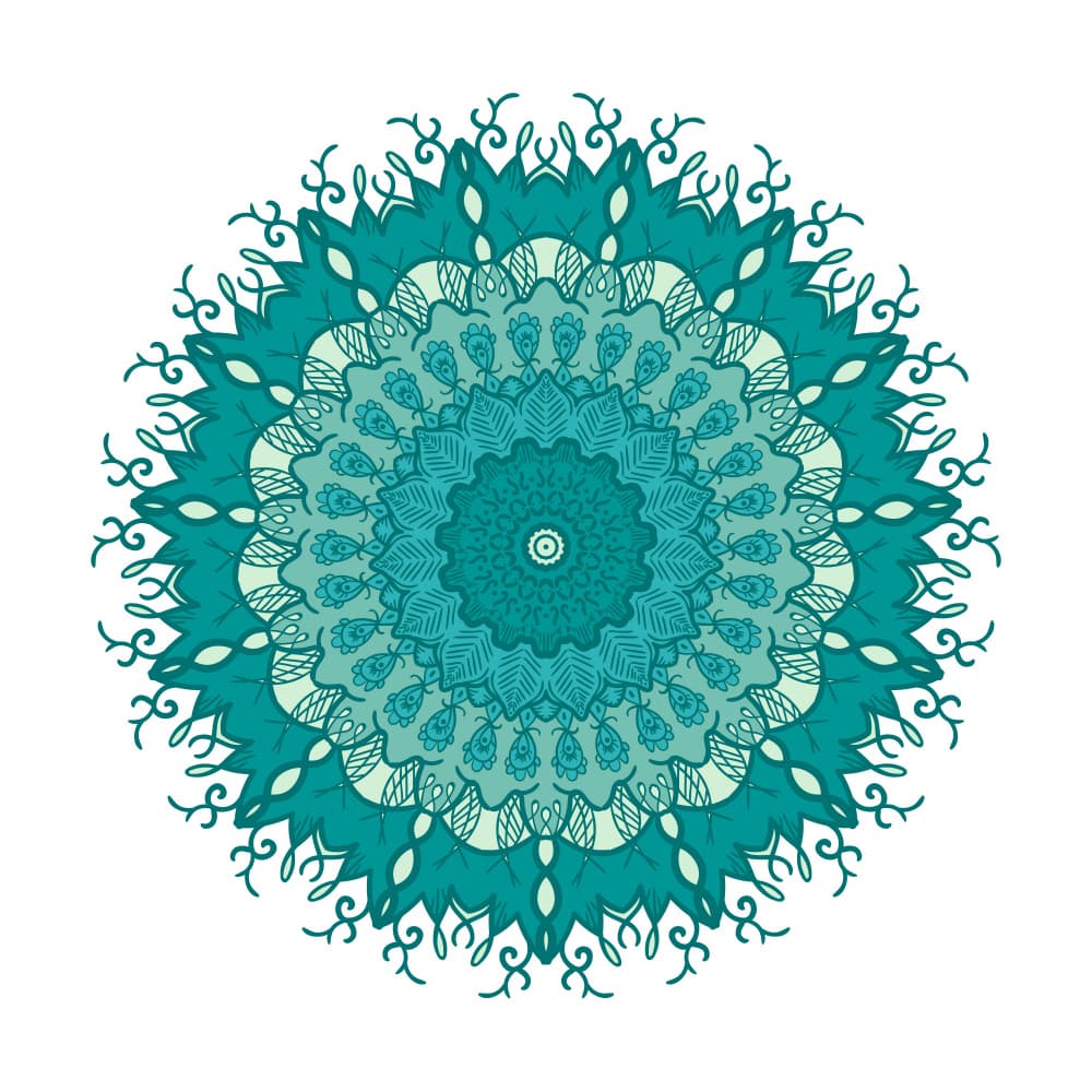 Teal Green Mandala Pattern by Marika Barsrsind β canvas wall art