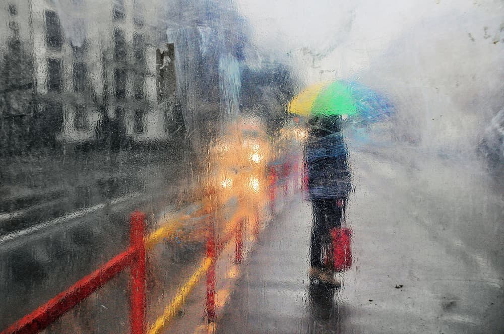Rainy City Umbrella by Nicoleta Gabor — canvas wall art