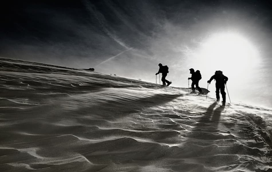 Winter Mountain Ascent by Izidor Gasperlin — canvas wall art
