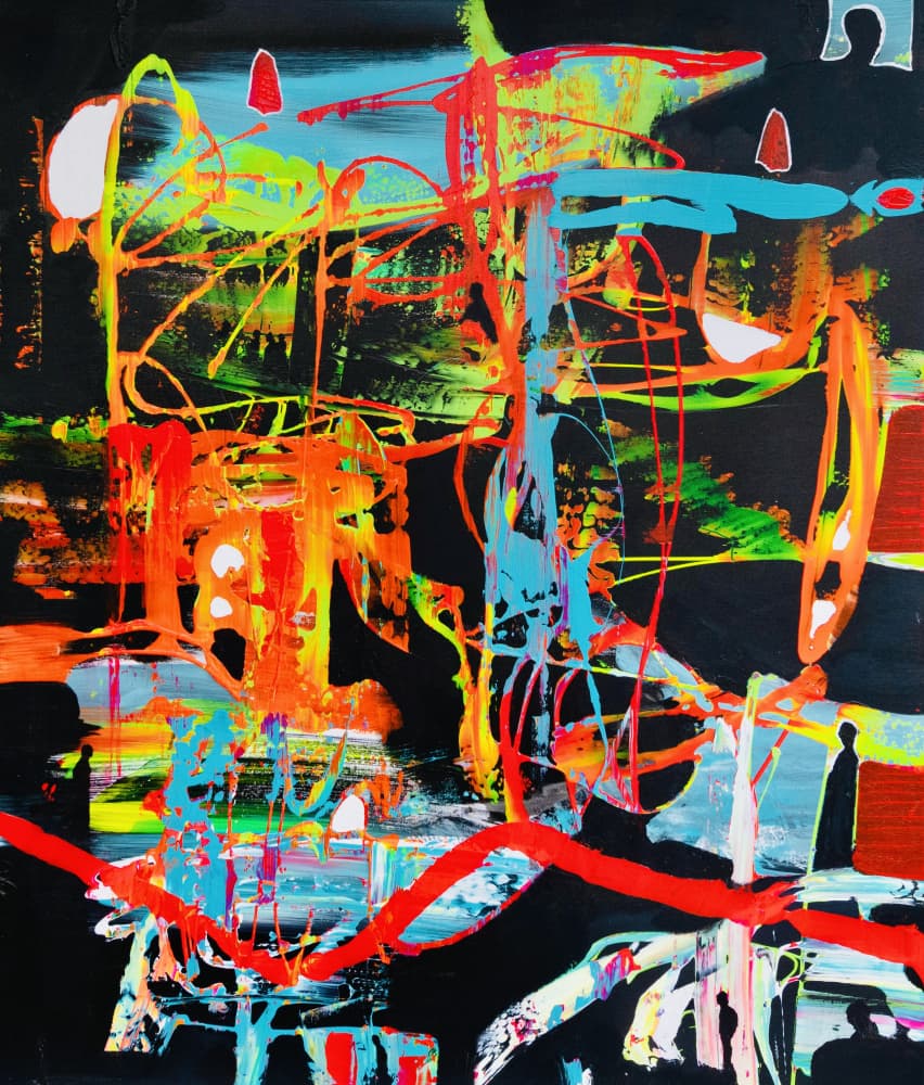 Vibrant Urban Abstract by Fredrik Olsen — canvas wall art