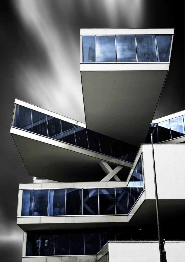 Modern Geometric Architecture by Erhard Batzdorf — canvas wall art