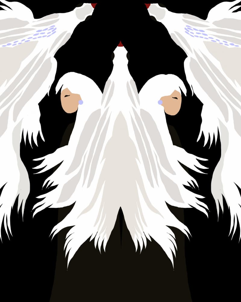 Serene White Figures by Josie George — canvas wall art